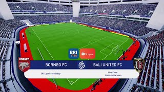 Borneo FC vs Bali United BRI Liga 1 20242025 Pes Prediction [upl. by Leehar]