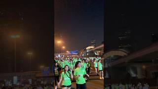 DubaiRun2024 runners at SZR dubairun2024 dubai marathon fitness [upl. by Alene]