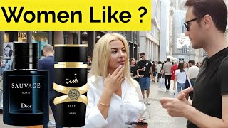 Women reactions Dior sauvage elixir Vs Lattafa Asad Fragrance street reactions [upl. by Mcarthur954]