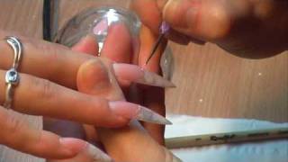 Stepbystep acrylic nail design nail art examples [upl. by Anirdna17]