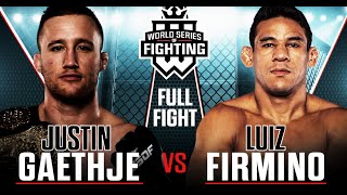 Full Fight  Justin Gaethje vs Luiz Firmino Lightweight Title Bout  WSOF 34 2016 [upl. by Rayford]