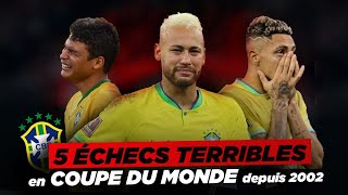 🇧🇷 Les 5 ÉCHECS TERRIBLES du Brésil en Coupe du monde depuis 2002 [upl. by Pages]