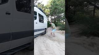 Getting our 4x4 Sprinter Campervan Stuck in the Sand 🚐 offroading shorts [upl. by Haroved]