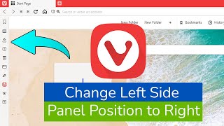 How to move panel position on Vivaldi Browser [upl. by Annaicul]