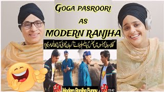 Indian reaction to Modern RANJHA Goga Pasroori and Saleem Albela as a Comedian New Funny Video [upl. by Mikel]