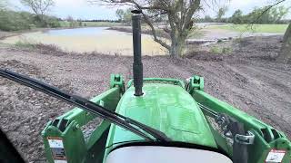 John Deere 4075R using new Heavy Hitch Land Leveler [upl. by Cati]