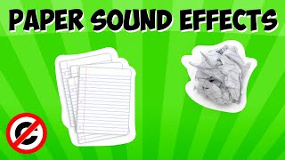 Paper Sound Effects Copyright Free [upl. by Sillihp]