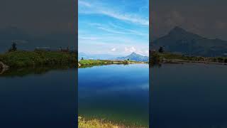 Ehrenbachhöhe Speichersee mit Alpenpanorama 🇦🇹 mountains kitzbühel hahnenkamm hiking tirol [upl. by Annayrb]