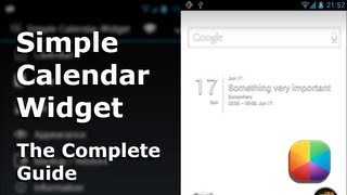 Simple Calendar Widget  The Complete Guide [upl. by Eeramit719]