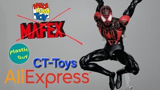 NEW CT Toys MILES MORALES Knock Off Mafex No92 AliExpress Bootleg Action Figure Review [upl. by Stockton]