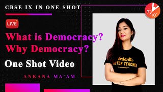 What is Democracy Why Democracy in One Shot  CBSE Class 9 CivicsPolitical Science  Vedantu SST [upl. by Eisak]