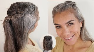 Braided Half Up Hairstyle 🤩 [upl. by Merridie]