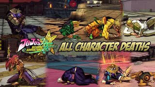 JoJos Bizarre Adventure All Star Battle  All Character Deaths [upl. by Yrevi]