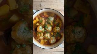 Autumn Goulash with Herby Dumplings shorts vegan autumnrecipes [upl. by Thury]