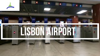 Lisbon Airport walk through From Arrival Area to the Metro Station [upl. by Anesor32]