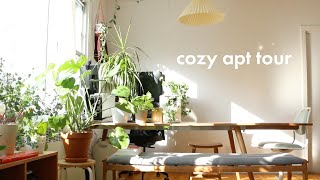 APARTMENT MAKEOVER multifunctional small space for two 600sqft tour ft a lamp DIY [upl. by Neelhtak]