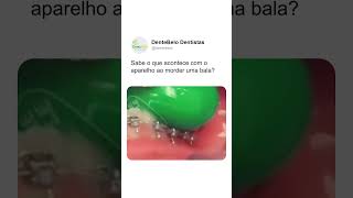 Sabe o que acontece com o aparelho ao morder uma bala  DenteBelo [upl. by Silrak]