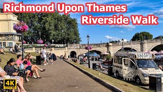 Richmond upon Thames  A Walk Along the Riverside  London  4K [upl. by Outlaw]