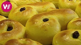 Zu Tisch in Schweden  Lussekatt ein schwedisches Gebäck mit Safran [upl. by Norse]