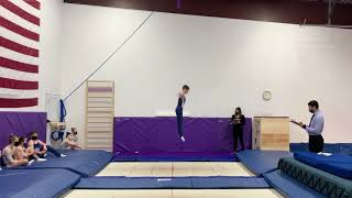 Jacoby Level 5 Trampoline Routine  Sweetheart Invitational 2021 [upl. by Enelahs139]