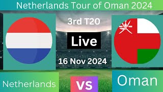 Oman vs Netherlands 3rd Match Live Cricket Score Commentary BY BRO CRICKET [upl. by Savell]