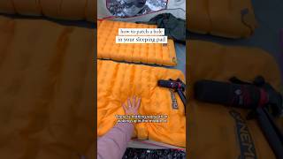 Knowing how to patch a sleeping pad will save so much  camping backpacking campinggear hiking [upl. by Semela]