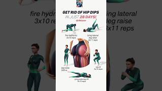 Get Rid of Hip Dips in Just 28 Days 💯 hips dips exercise [upl. by Aihsas]