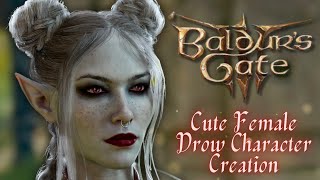 Baldurs Gate 3  Female Drow Character Creation Tutorial No Mods [upl. by Malvia]