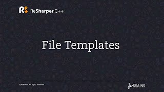 File Templates in ReSharper C [upl. by Lilithe430]