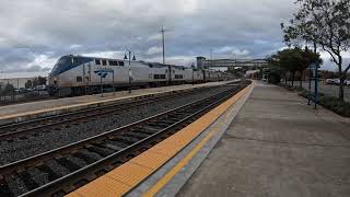 Amtrak Train 5 California Zephyr in Martinez Ca 111823 [upl. by Ecirtnahs]