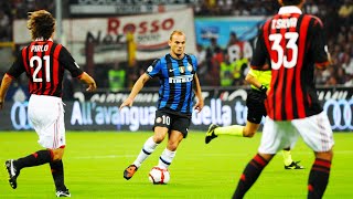 Il Debutto di Wesley Sneijder con la maglia dellInter 290809 [upl. by Audry]