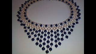 Колье из бисера и бусин МК DIY Necklace [upl. by Gasser]