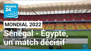 Mondial2022  quotun match décisifquot entre le Sénégal et lEgypte dans le nouveau stade des Lions [upl. by Eleirbag17]