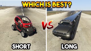 GTA 5  SHORTEST VS LONGEST CAR WHICH IS BEST [upl. by Nayab488]