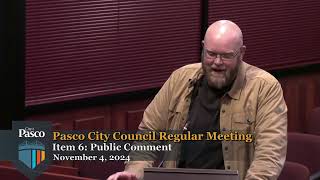 Pasco City Council Regular Meeting November 4 2024 [upl. by Etterb]