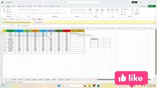 Average formula use in Excel sheet [upl. by Ardnuhsal2]