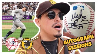 AUTOGRAPH SESSIONS amp AARON JUDGE STRIKES AGAIN  YANKEES vs PADRES [upl. by Lydie]