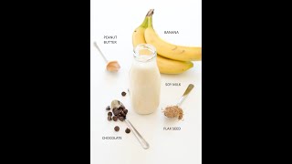 The best peanut butter banana protein smoothie 🔥 [upl. by Akamaozu]