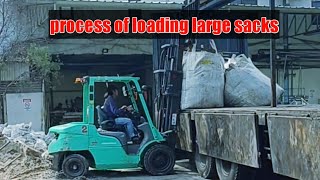 Process of loading large sacks [upl. by Rehtse214]