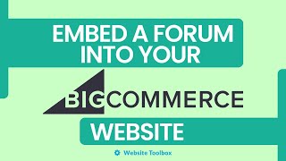 Embedding a forum into your BigCommerce website [upl. by Aihppa]