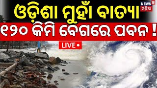 Live ଓଡ଼ିଶା ମୁହାଁ ବାତ୍ଯା ୧୨୦ କିମି ବେଗରେ ପବନ  Odisha Cyclone News Today Cyclone Dana Odisha Rain [upl. by Ainnet]