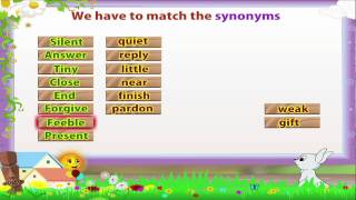 Learn Grade 3  English Grammar  Synonyms [upl. by Lecia975]