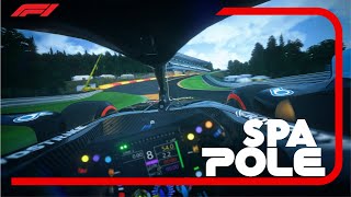 F1 VISOR CAM  Lewis Hamiltons Infamous 2020 SPA Pole Lap Seen As A Visor Cam  assettocorsa [upl. by Gerta]