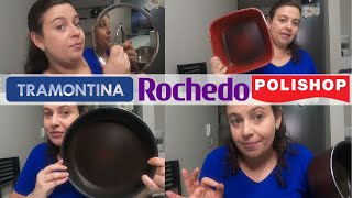 TRAMONTINA X ROCHEDO X POLISHOP  QUAL A MELHOR PANELA Você vai se surpreender [upl. by Airetnohs]