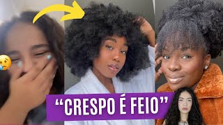 quotCABELO CRESPO NÃO ME DESCEquot MENINA DEBOCHA DE CABELO CRESPO E FAZ COMENTÁRIOS ABSURDOS [upl. by Ikkiv]