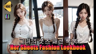 4K 그녀의 셧츠 패션 룩북 AI Art lookbook aiart cosplay 4kailookbook [upl. by Gemini]