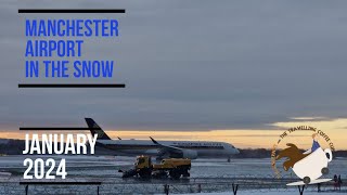 Manchester Airport In The Snow [upl. by Neelhtakyram932]