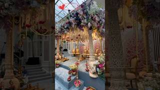 How stunning is this mandap wedding decorationmandapweddingcontentindianweddingweddingdecor [upl. by Cirde]