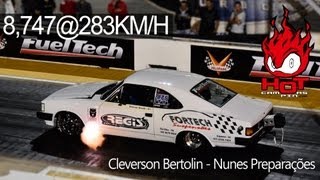 8747283KMH  Opala Turbo  Recorde 402m  Velopark [upl. by Hgielanna]