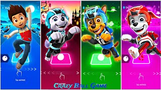 PAW Patrol  Ryder 🆚 Everest 🆚 Chase 🆚 Marshall 🎶 Tiles Hop EDM Rush [upl. by Anastas]